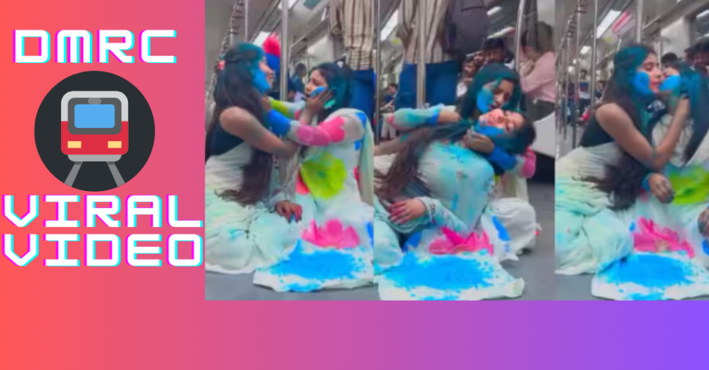 Delhi Metro Holi Viral Video /