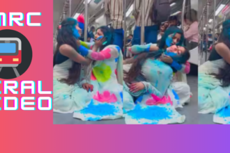 Delhi Metro Holi Viral Video /